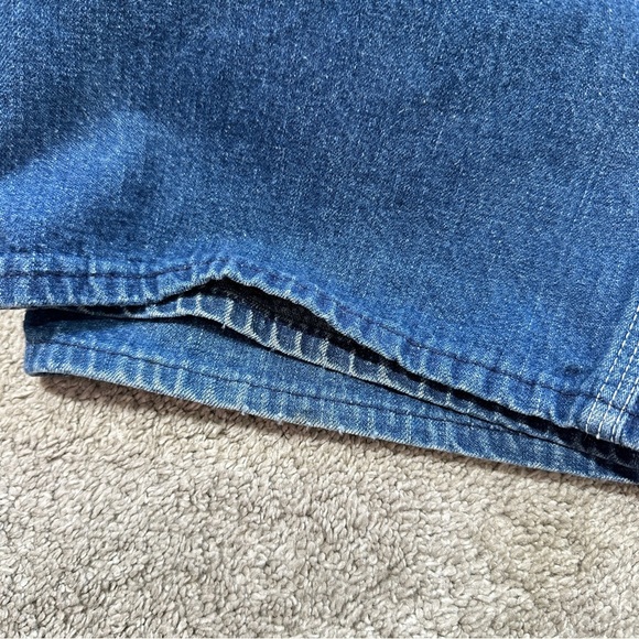 Cowden Men’s Vintage 80s Denim Bib Overall Carpenter Ranch Barn Workwear 32X28 - Picture 14 of 14